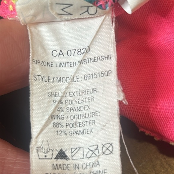 PWDR ROOM 2 Pc. Triangle Striped Bikini Top Size Small, Bottom Size Medium - Picture 8 of 13